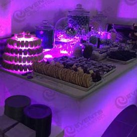 Yummy treats at a glow theme party!
