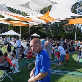 Shaded Play area offers relief on a hot day.