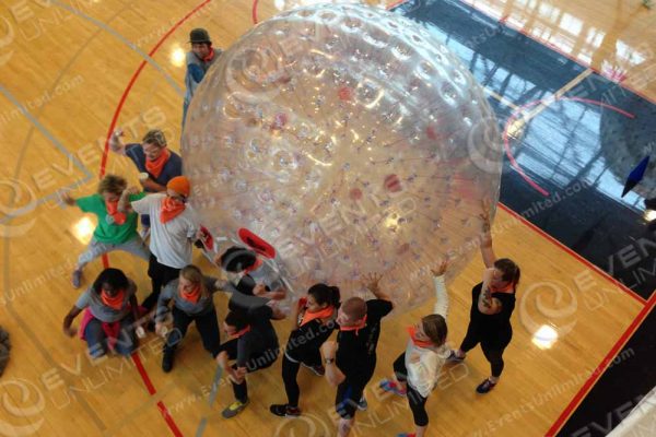 Zorb ball group activity. Team Building solutions and management/facilitation.