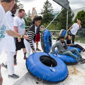 Snow tubing with the band!