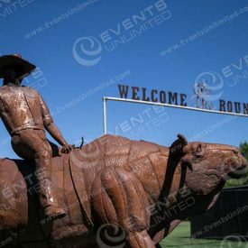 Custom Rodeo Sign and Entrance arch.