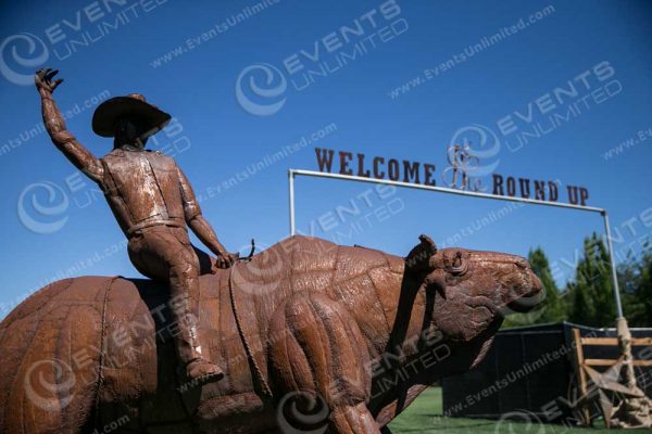 Custom Rodeo Sign and Entrance arch.