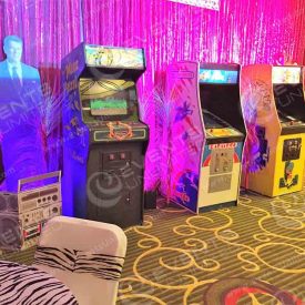 A boom box, Ronald Reagan and classic arcades.