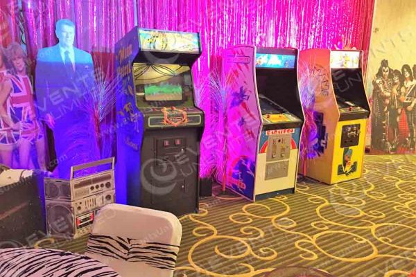 A boom box, Ronald Reagan and classic arcades.