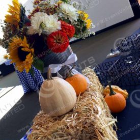 Harvest Decor installation for oktoberfest themed event.