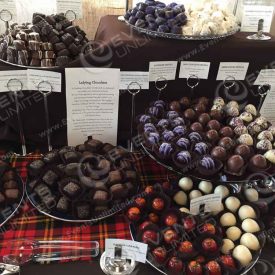 An Oregon chocolate station- with little descriptions of each purveyor and ingredients...  Painstakingly sourced from across the state and elegantly placed for enjoyment.