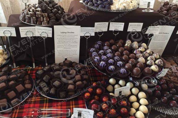 An Oregon chocolate station- with little descriptions of each purveyor and ingredients...  Painstakingly sourced from across the state and elegantly placed for enjoyment.