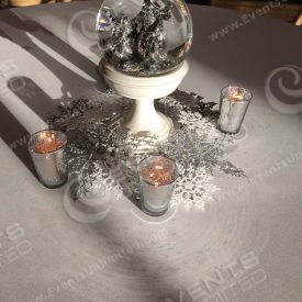 Table decor- centerpiece designed, crafted, placed and taken away by Events Unlimited.