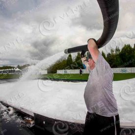 Spraying the snow