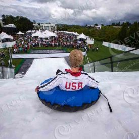 36ft Ice slide, design, build, temp installation