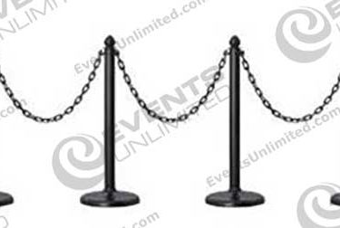 Plastic Black Stanchions