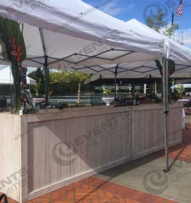 white washed bar table