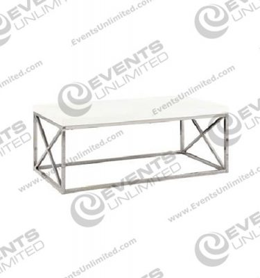 glass side table rental