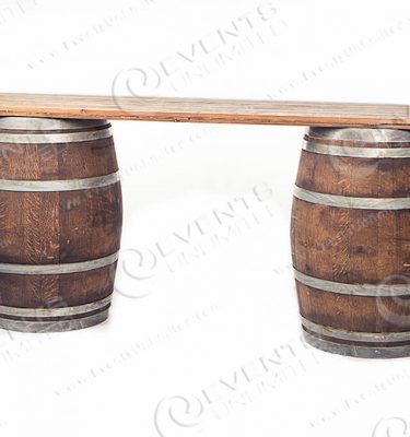 wood barrel bar rental