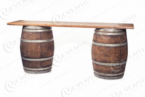 wood barrel bar rental