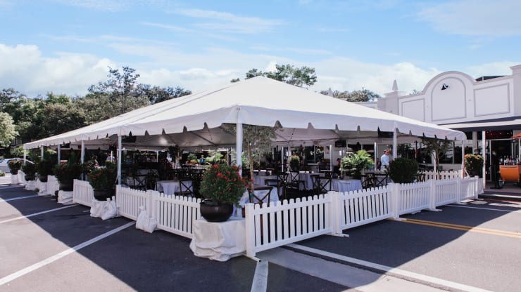 outdoor dining tent rental